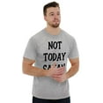 thumbnail image 4 of Not Today Satan Funny Christian Plus Size Crewneck Graphic Tee Shirt Brisco Brands 2X, 4 of 5
