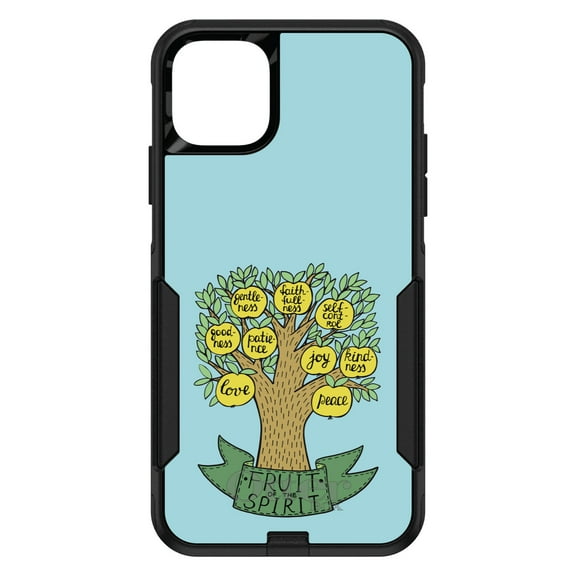 DistinctInk OtterBox Commuter Custom Case for Apple iPhone 15 (6.1" Screen) - Yellow Teal - Tempered Glass Back
