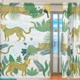 thumbnail image 2 of Coolnut Leopards in Jungle Semi Sheer Curtains Window Voile Drapes Panels Treatment-55x84in for Living Room Bedroom Kids Room, 2 Pieces, 2 of 4