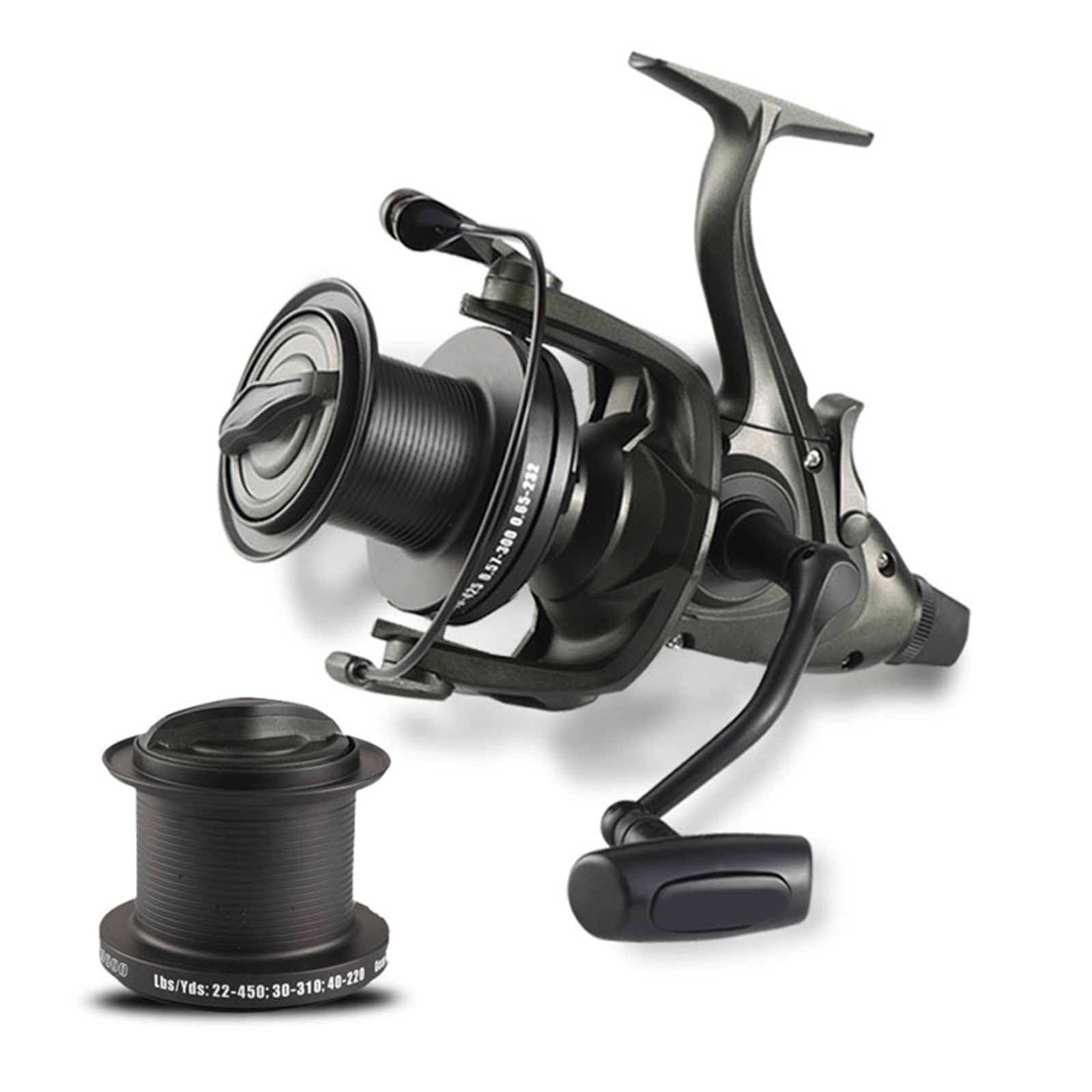 KUFptva Professional Rotating Fishing Reels 4.6:1 Gear Ratio Fishing Wheel With Spare Spool 39.5LBS Drag Fishing Tackles