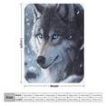 thumbnail image 2 of Wolf with Blue Eyes Throw Blanket for Winter Bedding Couch And Gift 60"x80" Wild Grey Wolf Blue Eyes Adventure Throw Blanket Ultra Soft Warm Fleece Blanket Flannel Blanket for Living Room, 2 of 8