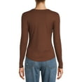 thumbnail image 5 of No Boundaries Juniors' Crew Ribbed Long Sleeve Tee, 5 of 5