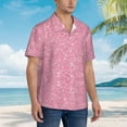 thumbnail image 5 of Goofa Glitter Pink Hawaiian Shirt for Men, Unisex Summer Beach Casual Short Sleeve Button Down Shirts,Aloha Tropical Floral print shirt-Medium, 5 of 9