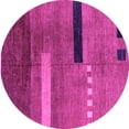 thumbnail image 1 of Ahgly Company Indoor Round Abstract Pink Modern Area Rugs, 6' Round, 1 of 4
