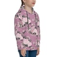 thumbnail image 3 of Lsque Rose Flowers Patten Youth Hoodie Sweatshirt Pullover with Kangaroo Pocket Boys and Girls Hoodie Warm Hoodie for Kids-Small, 3 of 6