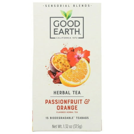 Good Earth Sensorials Passionfruit & Orange Herbal Tea 15 ct Box
