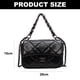 thumbnail image 2 of Bolso de PU de un solo hombro, bolso suave para mujer, bolso con cadena de diamantes, bolso cruzado de un solo hombro, negro, 2 of 5
