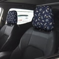 thumbnail image 4 of 2 PCS Car Headrest Cover, Funny Cartoon Cute Shark Whale Soft Car Seat Head Rest Cover Protector Interior Car Accessories Seat Covers for Cars Truck Auto Only Covers, 4 of 8