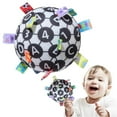 thumbnail image 1 of Plush Rattle Ball, Soft Sensory Ball with Rattle Ribbon Tag, Fine Motor Skills Toy, 1 of 5