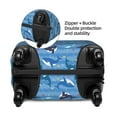 thumbnail image 3 of Haiem Blue Fish Luggage Cover Printed Suitcase Covers for Luggage Elastic Washable Suitcase Protector Fits 18-32 Inch Luggage-X-Large, 3 of 8