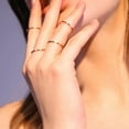 thumbnail image 2 of Lancharmed Stainless Steel Rings White Gold Plated Ring 7 Wide 1Mm Adjustable Thumb Teacher Gifts, 2 of 8