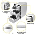 thumbnail image 6 of Accreate Outdoor Kitchen Drawers, Flush Mount Triple Access BBQ Drawers with Stainless Steel Handle, BBQ Island Drawers for Outdoor Kitchens or BBQ Island Patio Grill Station, 6 of 8