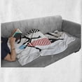 thumbnail image 5 of Vintage Soft Flannel Fleece Throw Blanket, Silhouettes of Girls Dancing Making Swift Moves, Cozy Plush for Indoor and Outdoor Use, 50" x 70", Sky Blue Coral, by Ambesonne, 5 of 5