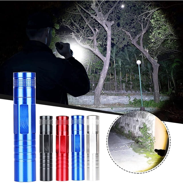 Fiudx Mini Linterna Led, Diseño Compacto y Superbrillante, Luz Led de Alta Potencia, Ideal para Senderismo y Acampada Al Aire Libre, Uso de Emergencia, Práctica Linterna de Mano, Potencia de 3 W, Fun