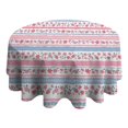 thumbnail image 4 of Pioneer Flower Floral Print Pattern Round Tablecloth 60"x60",Wrinkle Wipeable Table Cloth for Kitchen Dining Room Picnic Patio Party, 4 of 6