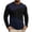 Dark Blue, variant on Men Diagonal Tri-Color Block Crew Neck Long Sleeve Pullover Soft Breathable Cotton Blend Slim Fit Daily Athletic Casual Basic Top(Khaki,XL)