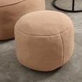thumbnail image 3 of 37.4" Bean Bag Couch with Memory Foam for Adults,Microfiber Upholstered Lazy Sofa with Ottoman for Bedroom,Living Room,Study,Game,Tan, 3 of 8