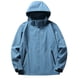 thumbnail image 5 of Chaqueta impermeable para hombre, cortavientos deportivo ligero con capucha para gimnasio, anoraks a prueba de viento de Color sólido, chaquetas de invierno para hombre, 5 of 5