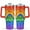 Rainbow Gradient (3), variant on Rainbow Gradient Heart 40 Oz Tumbler with Handle Lid and Straw, Stainless Steel Double Walled Vacuum Insulated Cup, Cute Anniversary Wedding Birthday Gifts Tumbler for Women Men Friends Outdoor Indoor