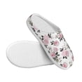 thumbnail image 3 of Lsque Rose Flowers Pattern Womens Comfort Cotton on Scuff With Memory Foam and Anti-skid Sole Slipper-35/36, 3 of 7