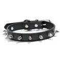 thumbnail image 1 of Leather Dog Cat Collar Spiked Studded Puppy Pet Necklace For Small Medium Large Dogs Cats, 1 of 5