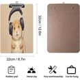 thumbnail image 2 of Fashion Clipboard, Music Hamster Listening to Music, A4 Letter Size Wooden Decorative Clipboards for Women, Cute Design for Standard Size,Low Profile Clip with Retractable Hanging Tab 12.5" x 9", 2 of 6