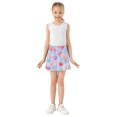 thumbnail image 3 of Girls' Skorts Elastic Waist Skorts with Inner Shorts Athletic Workout Shorts Skirts Colorful Heart-shaped Balloons X-Small, 3 of 9