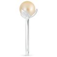 thumbnail image 3 of ANGARA Trillium Golden South Sea Cultured Pearl Solitaire Ring in 14K White Gold for Women | June Birthstone, Birthday, Anniversary, Jewelry Gift for Women | Pearl Ring, 3 of 9