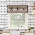 thumbnail image 4 of Texas Star Farm Kitchen Valances for Windows 60x18 Inch Kitchen Curtains Valances Rod Pocket Vintage Country Star Brown Wood Grain Bathroom Window Valances for Window Treatment Decor, 4 of 6