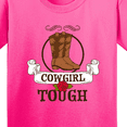 thumbnail image 4 of Inktastic Cowgirl Tough with Cowgirl Boots and Rose Youth T-Shirt, 4 of 5
