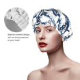 thumbnail image 2 of KLL Retro Coconut Tree Pattern Shower Cap & Bath Cap for Women,Reversible Oversized Waterproof Shower Caps for all Hair Lengths,Elastic Reusable Bathing Hair Cap, 2 of 6