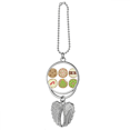 thumbnail image 1 of Circle mas Tree Green Illustration Silver Wing Car Pendant Decoration, 1 of 4