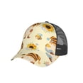 thumbnail image 7 of Disketp Watercolor Bee Honey Honeycomb Bee Print Trucker Hat Men Women - Mesh Baseball SnapBack Cap, 7 of 7