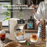 HiBrew H1B 6-in-1 Single Serve Multi-Capsule with Smart LED Indicator, 20Bar Hot/Cold Brewing Coffee Maker for Kcup*,DG*,Nes*,Pods & Powder (Beige)