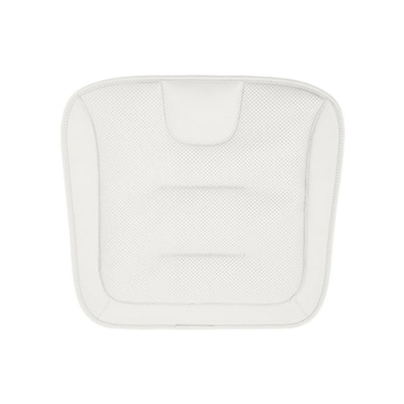Leather Car Seat Cushion All Season Seat Cushion Fully Enclosed Leather Seat Cushion Seat Cover Breathable Seat (White)