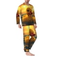 thumbnail image 2 of Fotbe Cartoon Swimming Yellow Duck Pijama de Hombre con Estampado de Manga Larga, Conjunto de 2 Piezas, Ropa de Dormir Suave y Cómoda con Bolsillos-Large, 2 of 7