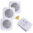 thumbnail image 3 of 3pcs Wireless Led Remote Control Battery Under Cabinet Night Light Wall Lamp, 3 of 5