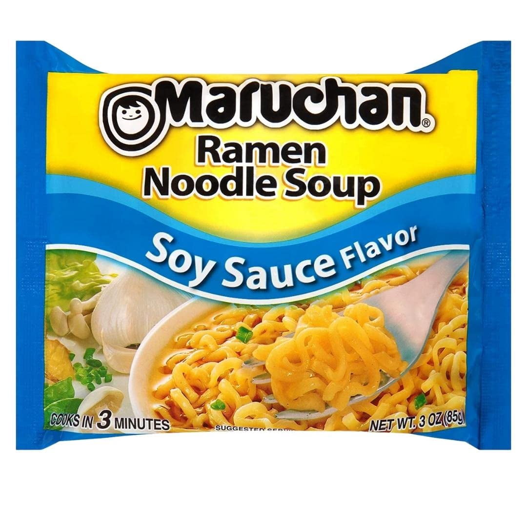 Maruchan Ramen Noodle Soup Soy Sauce Flavor, 3.0 Oz, Pack of 24