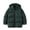 Green, variant on KAUOD Boys Girls Quilted Hooded down Jackets Plain Winter Warm Outdoor Windproof Zip up Puffer Coats Kids Thick Outwear
