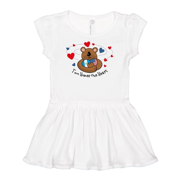 Inktastic 2 Homes 1 Heart Guatemala Girls Baby Dress