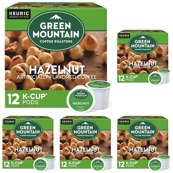 Green Mountain Coffee Roasters Hazelnut Keurig Single-Serve K-Cup Pods, Light Roast Coffee, 12 Count (Pack Of 5).