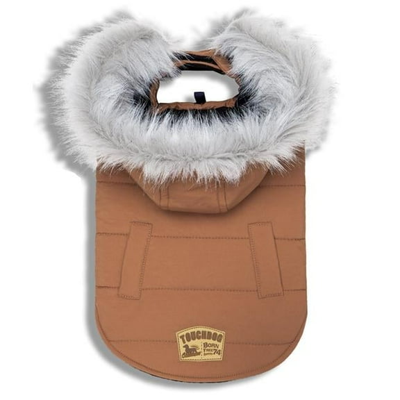 Eskimo-Swag Duck-Down Parka Dog Coat - Brown - Large