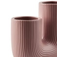 thumbnail image 5 of Beautiful Fluted Ceramic Vase by Drew Barrymore, 7", Rosé Pink, 5 of 6