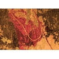 thumbnail image 1 of Ahgly Company Indoor Rectangle Abstract Orange Modern Area Rugs, 5' x 7', 1 of 4