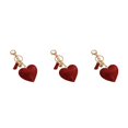 thumbnail image 2 of Guardoinrt Métal Large Application Coeur Forme Porte-Clés Élégant et Pratique Apparence Exquise Porte-Clés Rouge 3Set, 2 of 6