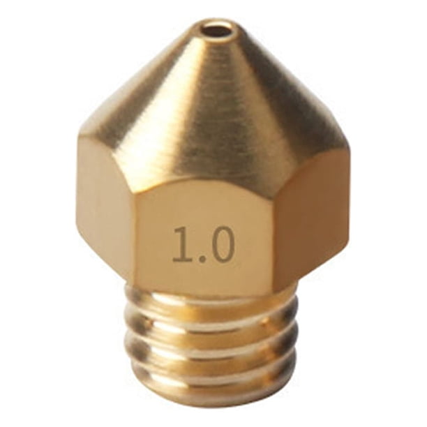 Bearachild Boquilla de impresora 3D, boquilla extrusora de latón, repuesto de boquilla consumible, consumible de repuesto, accesorio de impresora Impresoras 3D 1.75 mm/1.0 mm