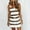B37 Brown Plus Size Summer Dresses Clearance Under $5, variant on Cagogo Women's Graduation Dresses Summer Under $10 Casual V Neck Striped Spaghetti Straps Drawstring Waist Swing Short Mini Pockets Dress Cute White Cocktail Dresses