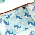 thumbnail image 3 of Wrapables Eco-Friendly Large Nylon Reusable Shopping Bag, Blue Whales, 3 of 9