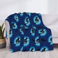 thumbnail image 4 of Throw Blanket for Couch - halloween witch blue Soft Comfy Lightweight Cozy Warm Throw Blanket, Fuzzy Plush Flannel Blanket & Throws for Sofa and Bed All Season, 4 of 8