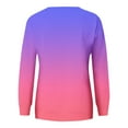 thumbnail image 5 of Royisotas Long Sleeve Sweatshirts for Women Gradient Color Winter Pullover Trendy with Kangaroo Pocket Casual Crew Neck Hoodless Tops, 5 of 6